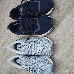 Lot of 2: New Balance Navy Blue 247 and Nike Zoom Pegasus Sneakers, both Size 6